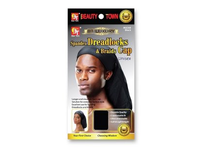 Spací elastická čepice pro ochranu účesu - černá