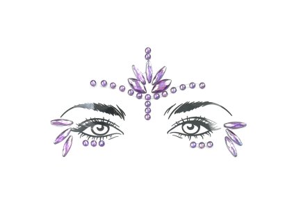 Nalepovací kamínky na obličej Amethyst