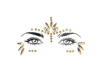 Nalepovací kamínky na obličej Gold