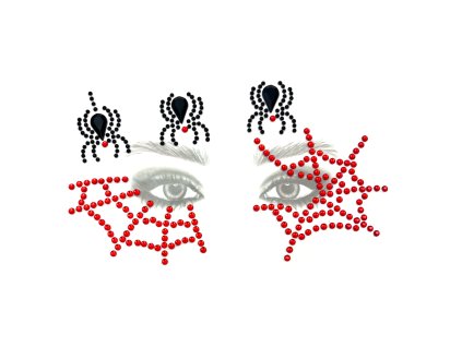 Nalepovací kamínky na obličej Spider Woman