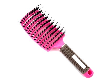Profesionální kartáč na prodloužené vlasy růžovo/šedý