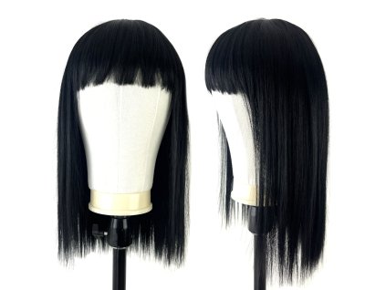 Paruka s umělými vlasy Martina - černá