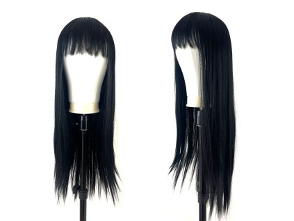 Paruka s umělými vlasy Adelle - černá