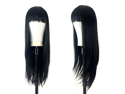Paruka s umělými vlasy Linda - černá