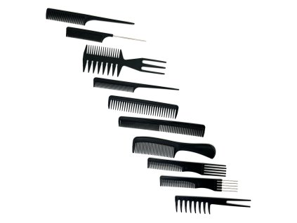 Sada plastových hřebenů