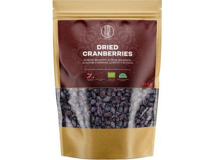 BrainMax Pure® Getrocknete Cranberries, Preiselbeeren, BIO, 250 g  *CZ-BIO-001 Zertifikat