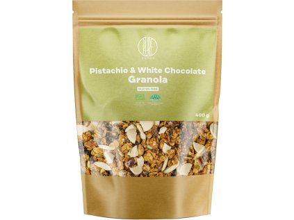 pistachio white choco granola
