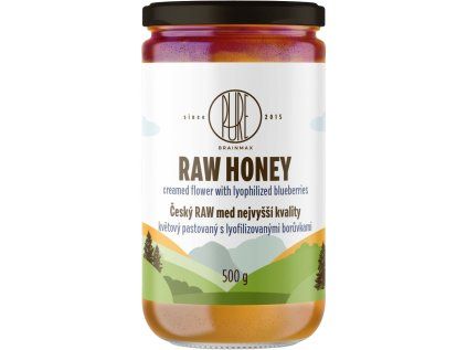raw med boruvky