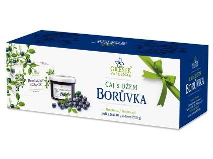 Grešík Tee & Marmelade HEIDELBEERE Geschenkset  Tee und Marmelade aus wilden Heidelbeeren