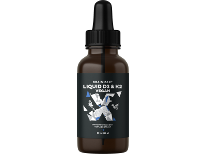 BrainMax Vegan Liquid D3 & K2, 30 ml  Vitamine für Knochen, Zähne, Muskeln und Immunität mit MCT zur Aufnahme, 41 Portionen, Nahrungsergänzungsmittel