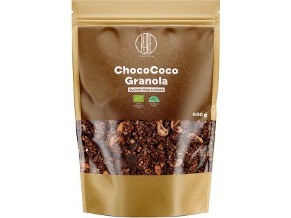 BrainMax Pure® ChocoCoco Granola, Schokolade und Kokos, BIO, 400 g  Überbackenes Müsli mit Schokolade und Kokos, *CZ-BIO-001 Zertifikat