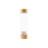 BrainMax Pure® Glasflasche mit Rosenquarz, 500 ml