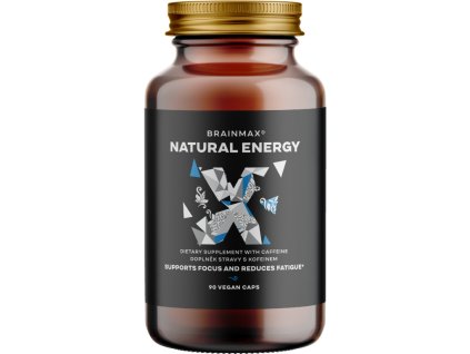 BrainMax Natural Energy, 90 растителни капсули  Натурални кофеинови капсули, хранителна добавка