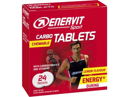Таблетки Enervit Carbo, лимон, 24 таблетки  Енергийни таблетки с въглехидрати