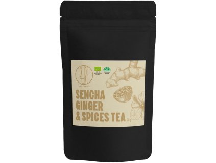 BrainMax Pure Sencha Ginger & Spices, Сенча с джинджифил и подправки, БИО, 50 гр. (Objem 50 g)