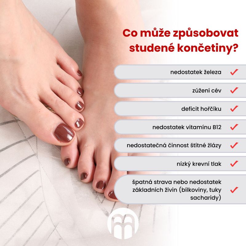 Trápí vás studené ruce a nohy? Možná máte deficit některého z vitamínů či minerálů?