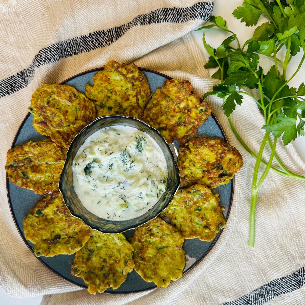 Cuketové placičky s tzatziki