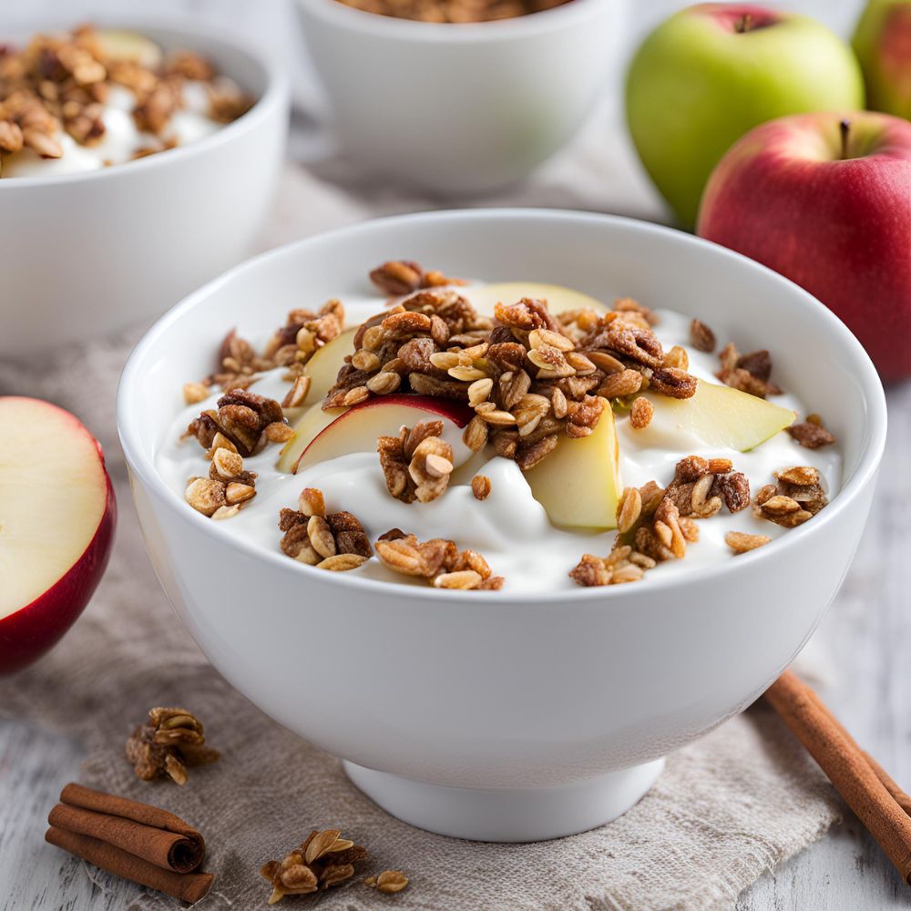 Jogurt s granolou a jablíčky