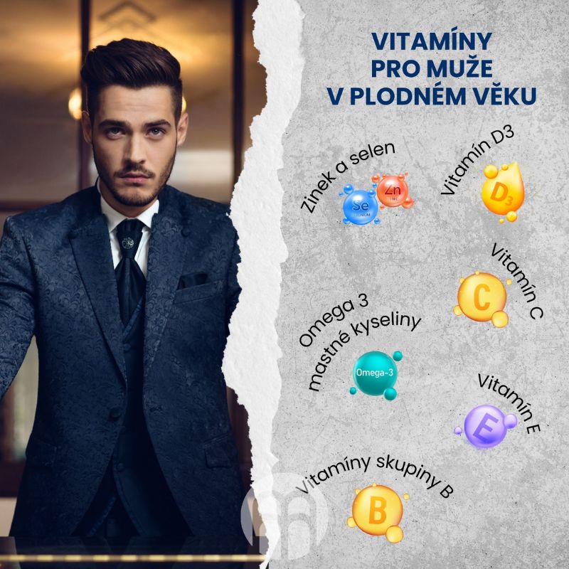 6 nejdůležitějších vitamínů pro muže v plodném věku.