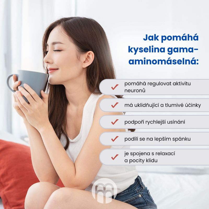 GABA. Aminokyselina, která přispívá ke klidu a duševní rovnováze.