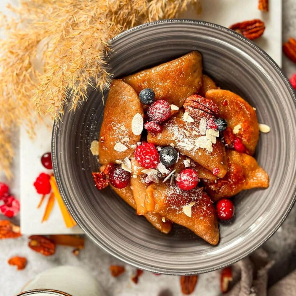 Špaldové pirohy s jablky