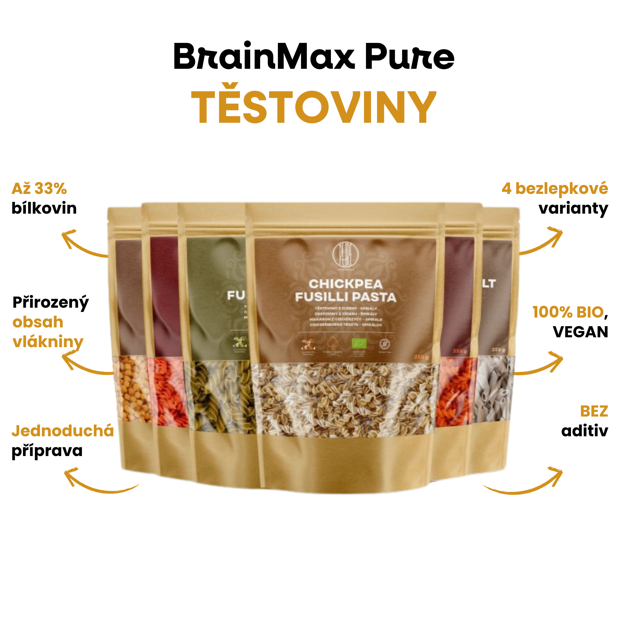 BrainMax Pure těstoviny