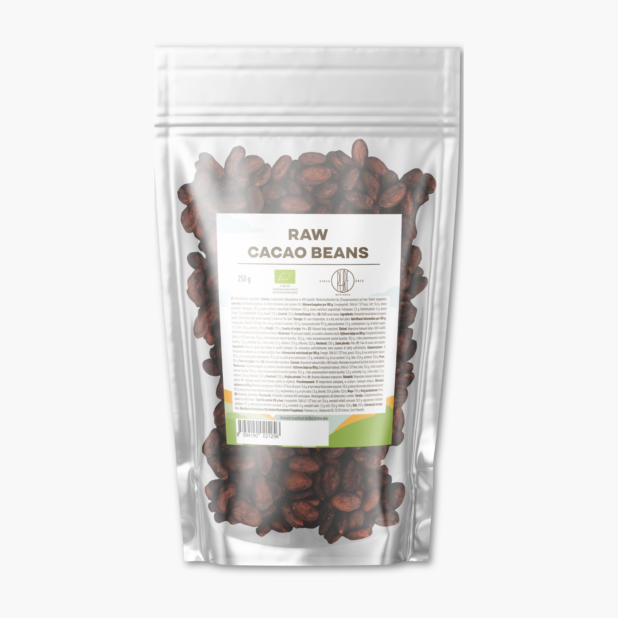 Kakaové boby RAW, BIO, 250 g