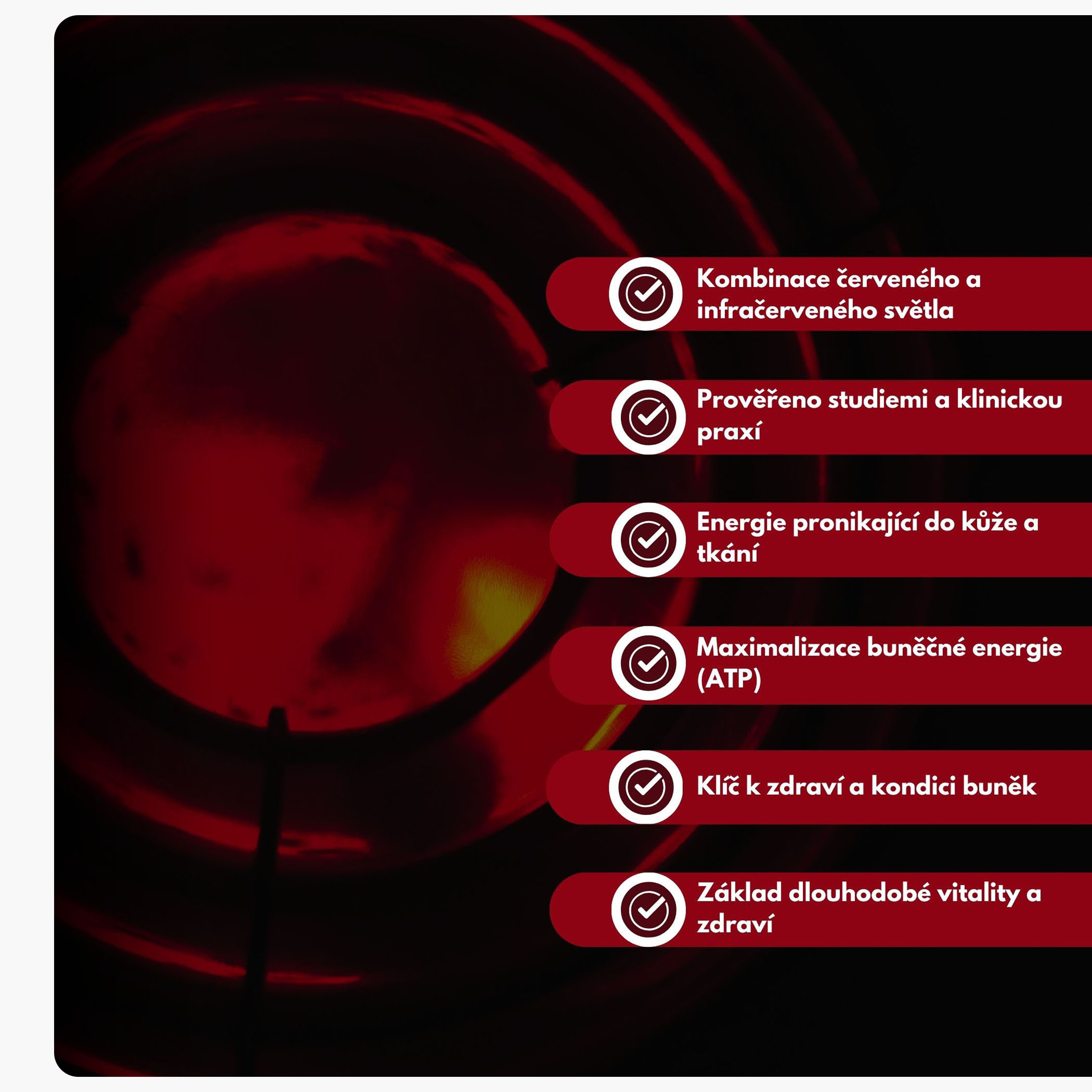 blok info červenene svetlo
