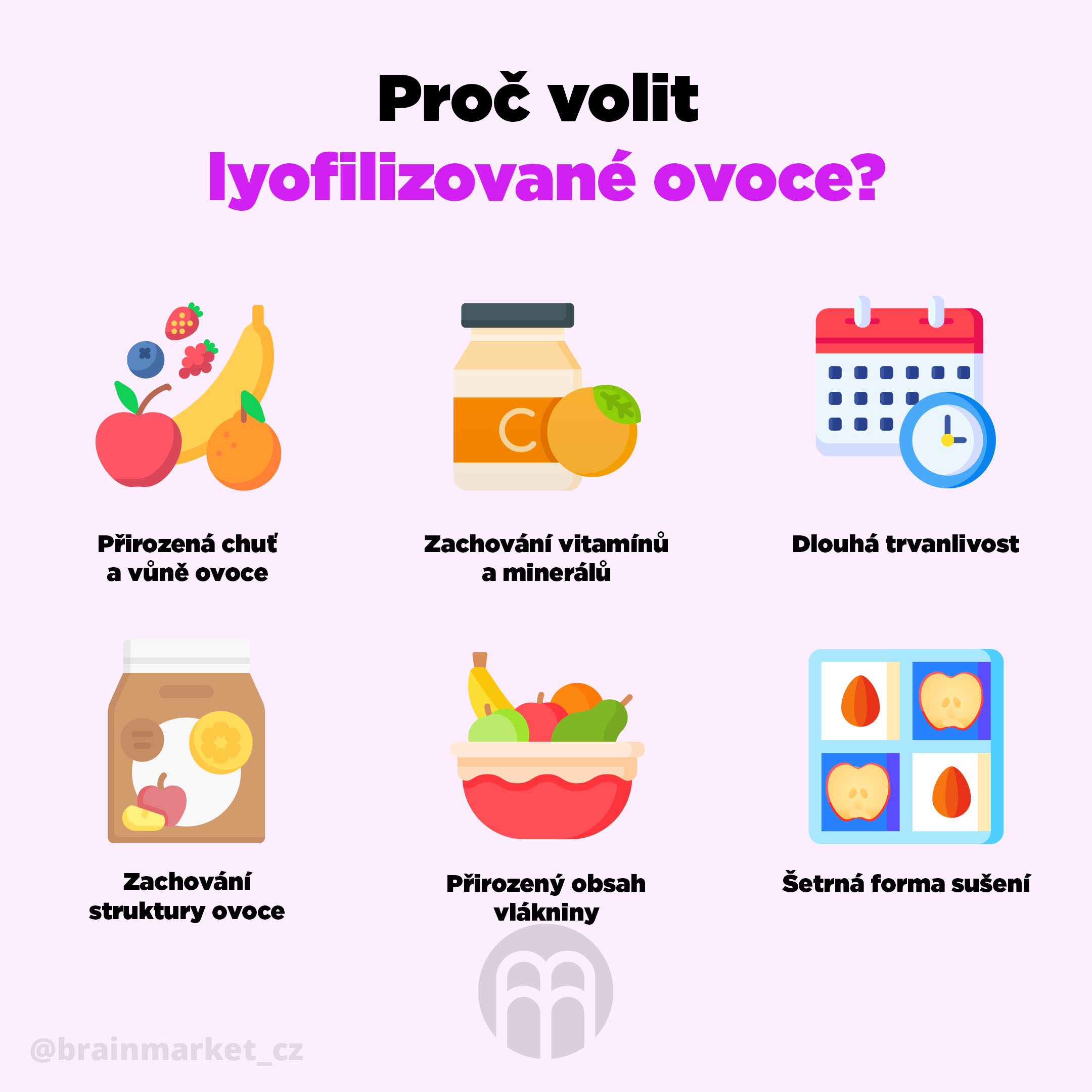 Proč volit lyofilizované ovoce infografika brainmarket cz