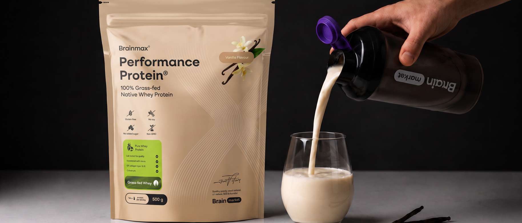 BrainMax® Performance Protein®, Vanilla, 500 g