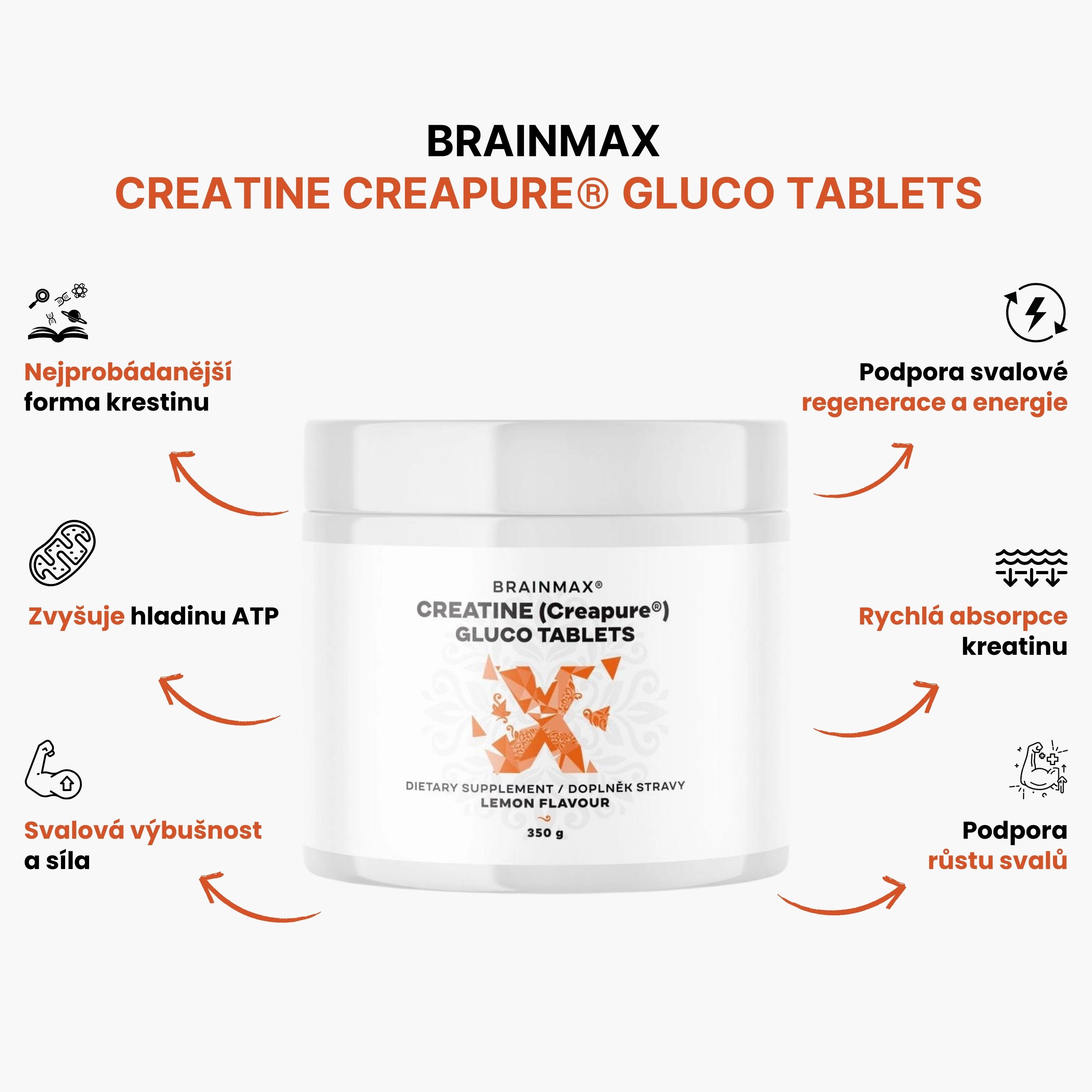 BrainMax Creatine Creapure® Gluco tablets (2)