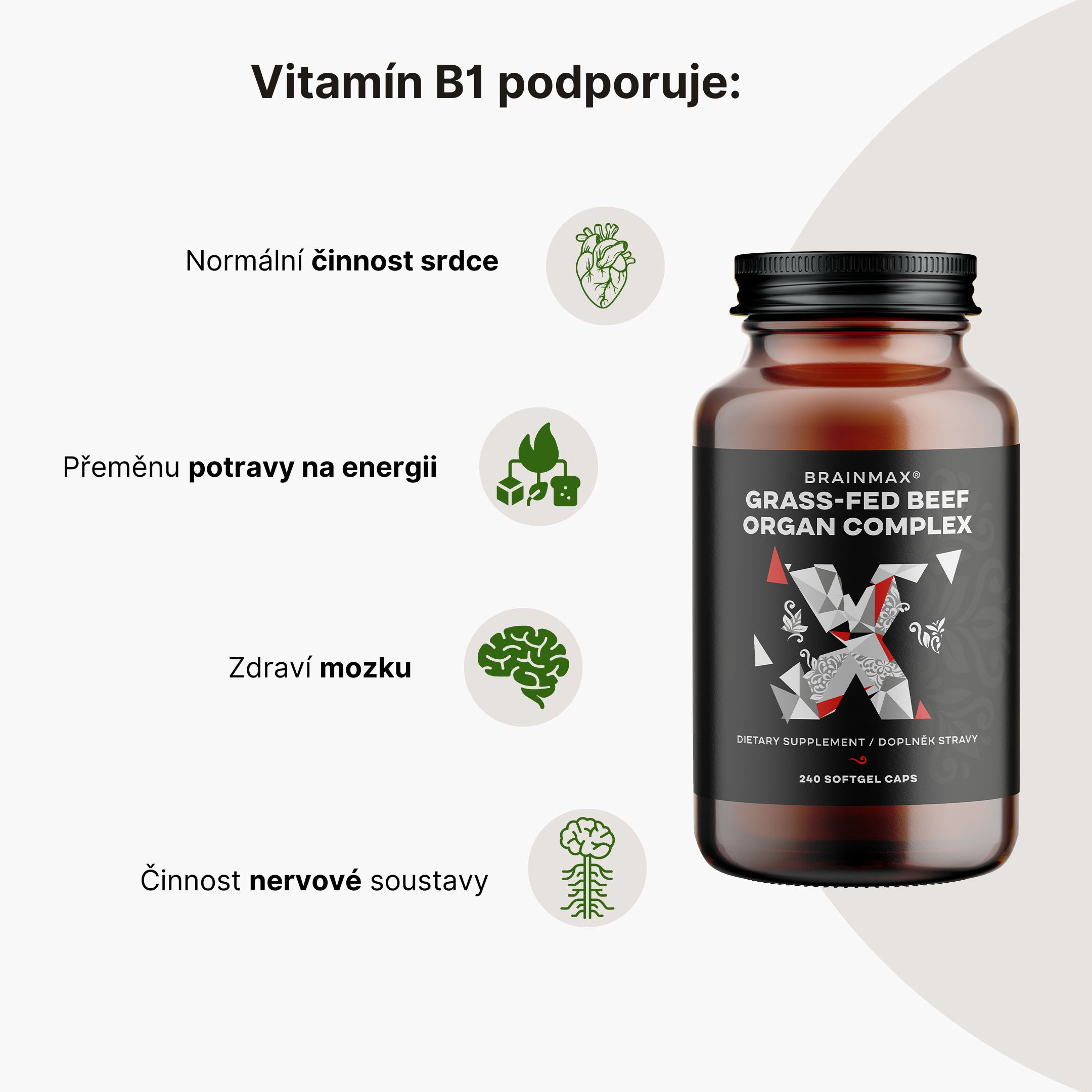BrainMax Grass-Fed Organs (Vitamin B1)