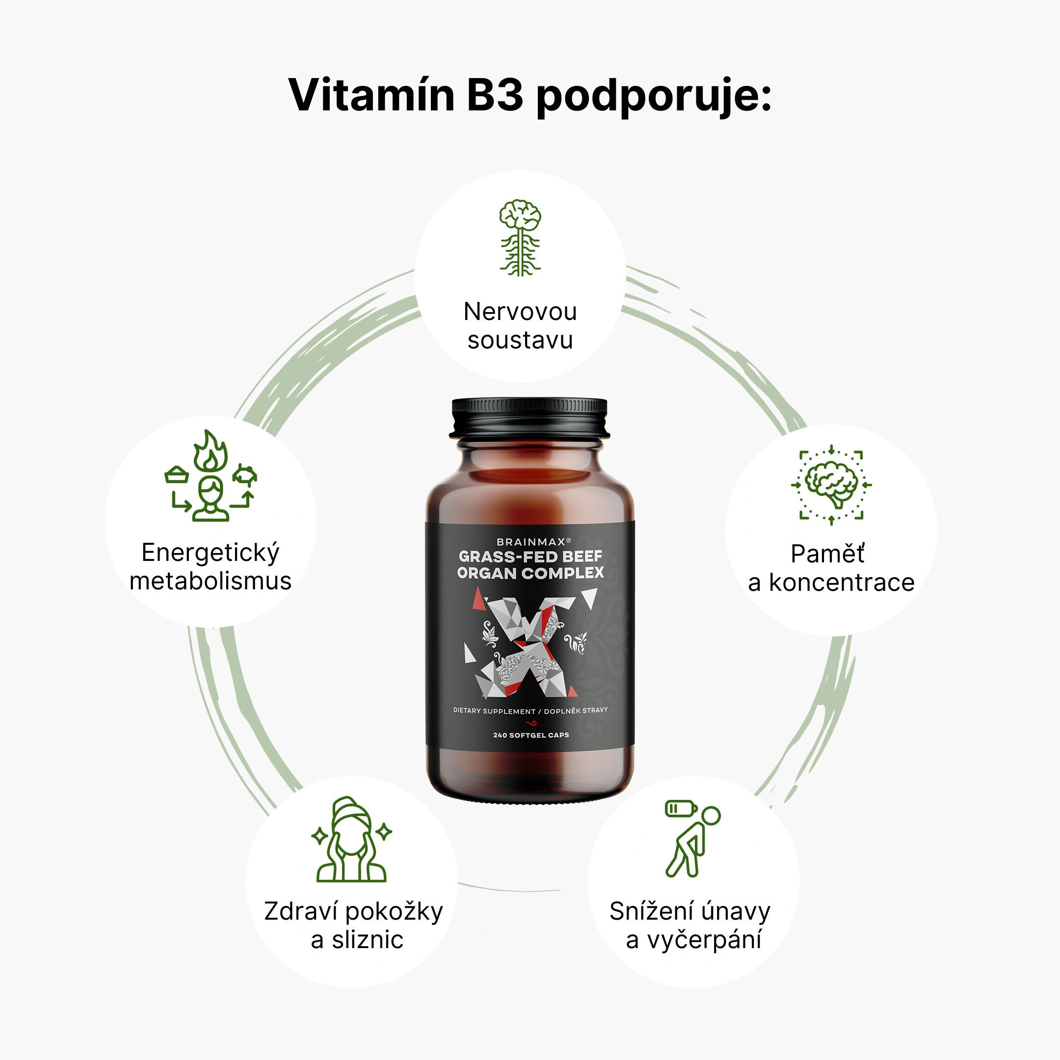 BrainMax Grass-Fed Organs (Vitamin B3)