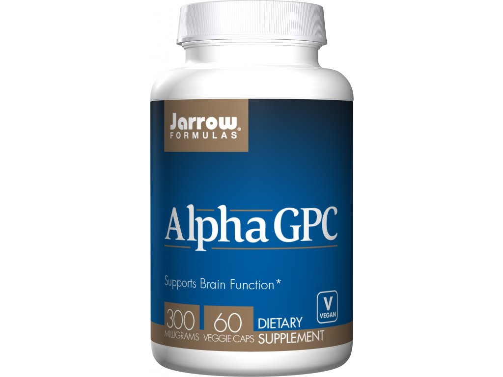 Jarrow Alpha GPC (L-alfa-glyceryl fosforyl cholin), 300 mg, 60 rostlinných kapslí