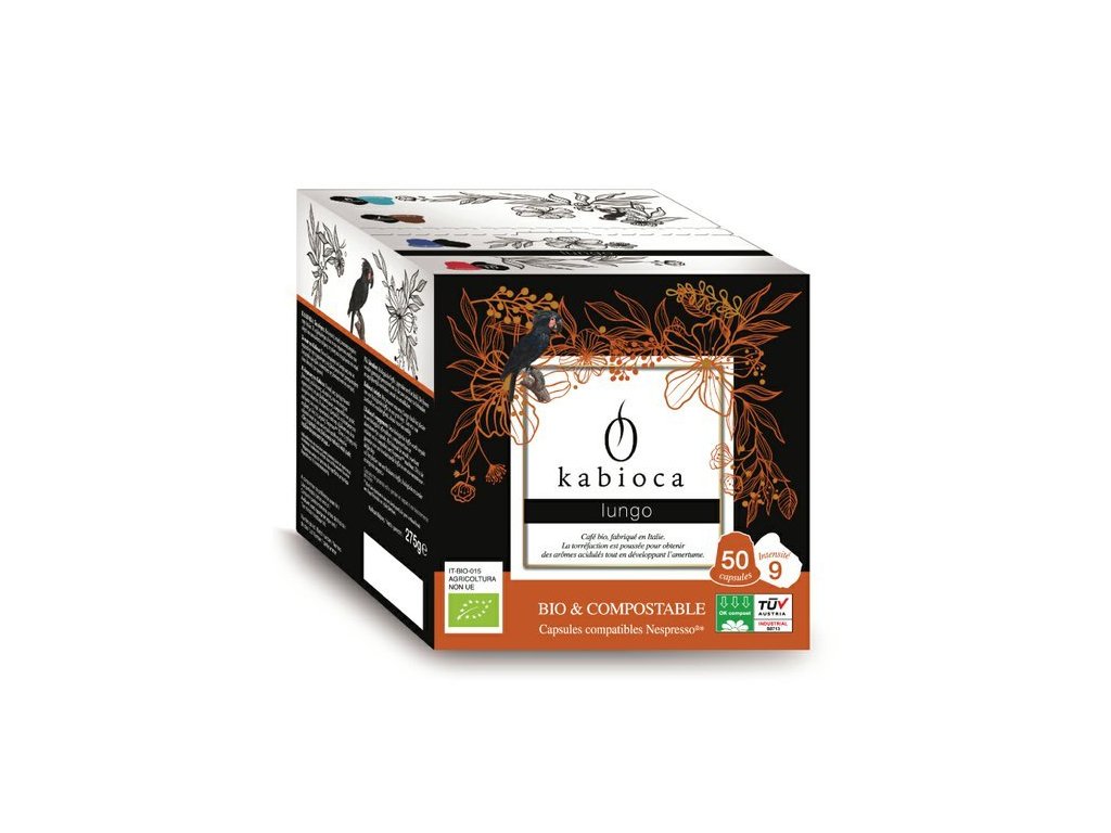 BIO Lungo kompostovatelné kávové kapsle pro Nespresso 50ks