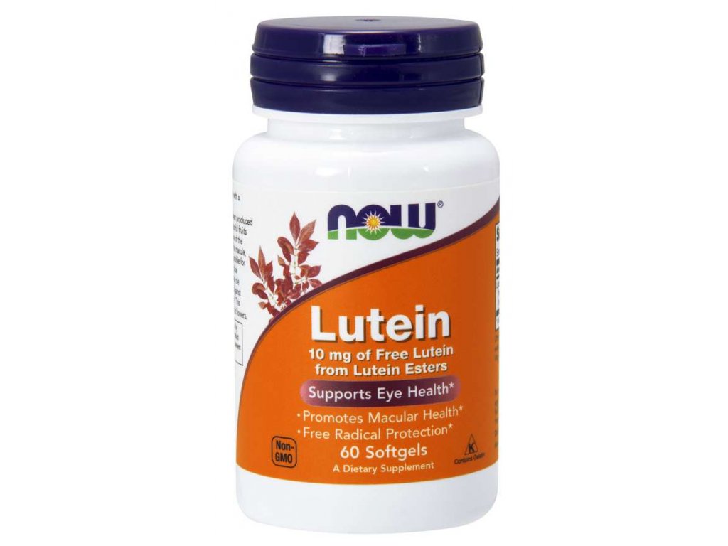 NOW Lutein 10 mg (zdraví očí), 60 softgel kapslí