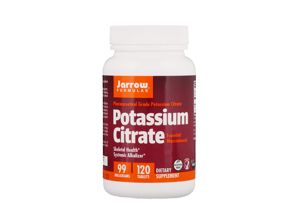 Jarrow Formulas Potassium Citrate (draslík), 99 mg, 120 kapslí Expirace 10/2021