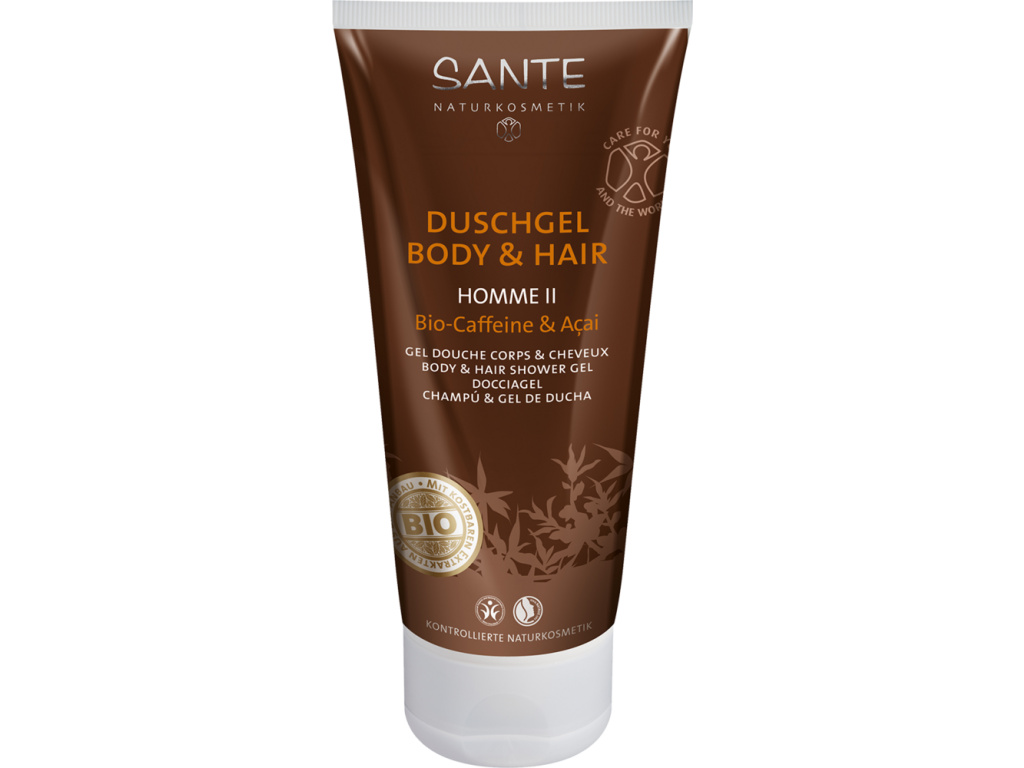 sante Homme 2 sampon sprchovy gel Bio kofein Acai