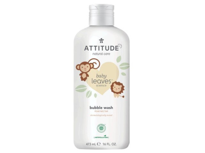 Attitude - Dětská pěna do koupele - Baby leaves s vůní hruškové šťávy, 473ml