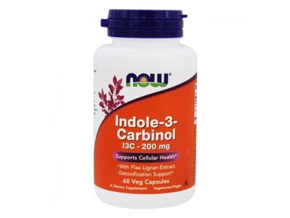 NOW I3C (Indol-3-karbinol) s extraktem lněných lignanů, 60 rostlinných kapslí