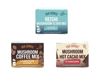 Pack medicinálních hub lions cordyceps reishi