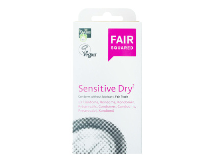 FAIR SQUARED - Veganský přírodní kondom - Sensitive dry, 10ks