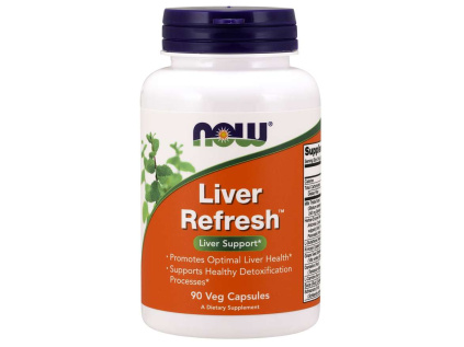 NOW Liver Refresh (podpora jater), 90 rostlinných kapslí