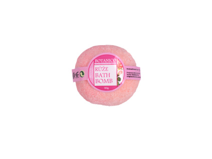 BOTANICO - bath bombs (šumivá koupelová koule), 50g - růže růžová