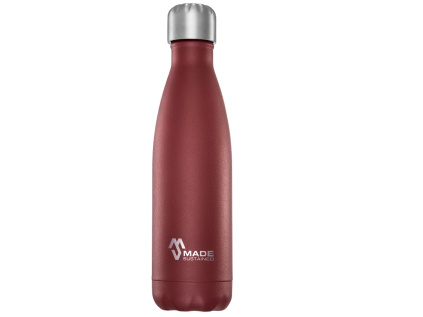 Made Sustained 500ml insulated Knight bottle Bordeaux red web