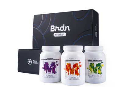 BrainMax Sada TRIO Magnesium  TRIO hořčíků pro podporu 24 hodin v dárkovém balení, doplněk stravy