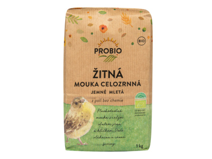 PROBIO - Mouka žitná celozrnná jemně mletá BIO, 1kg