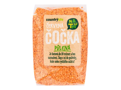 CountryLife - Čočka červená půlená, 500g
