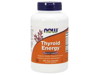 NOW Thyroid Energy (Štítná žláza), 180 rostlinných kapslí
