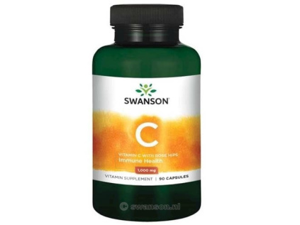 Swanson Vitamin C with Rose Hips 1000mg 90 Capsules